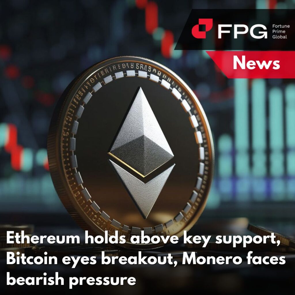 Ethereum holds above key support, Bitcoin eyes breakout, Monero faces bearish pressure