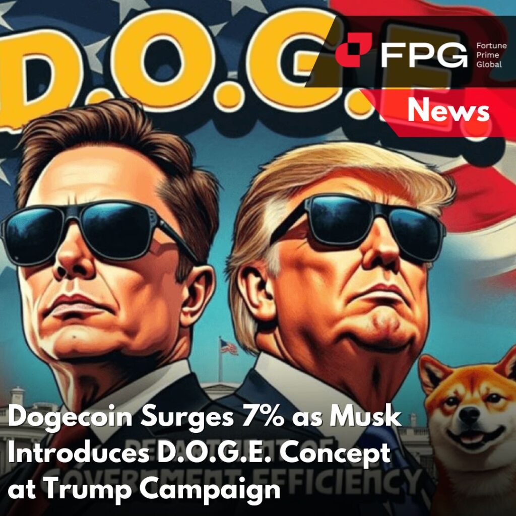 Dogecoin Surges 7% as Musk Introduces D.O.G.E. Concept at Trump Campaign